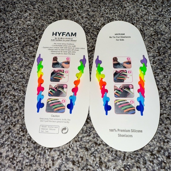 Rainbow rubber easy laces - Picture 2 of 2